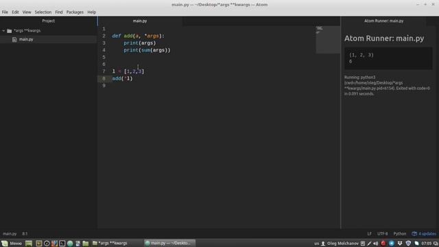 Уроки Python Casts # 3 - Что означает *args, **kwargs