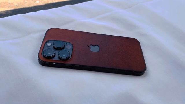 dbrand Real Tan Leather iPhone 14 Pro 2 months later смотреть онлайн