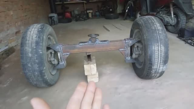 Передняя балка на самодельный минитрактор. смотреть онлайн
