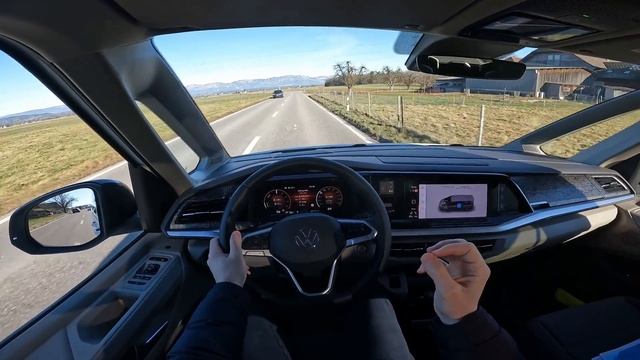 NEW Volkswagen Multivan T7 Plug-in Hybrid 7-Seats 2022 Test Drive POV смотреть онлайн