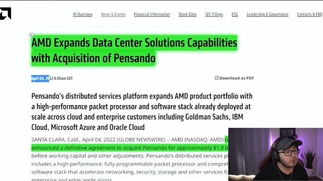 AMD Stock Price After $1.9 Billion Acquisition смотреть онлайн