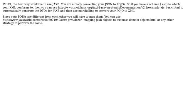 What approaches can be used to convert existing JSON structure to existing XML structure? смотреть онлайн