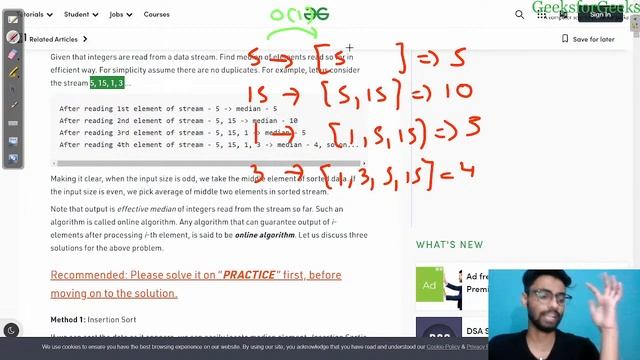 Median in a stream of integers (running integers)| Priority Queue | Divyanshu | GeeksforGeeks C/C+ смотреть онлайн