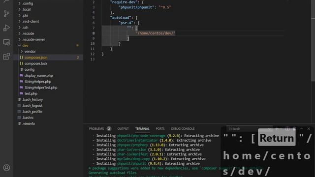 vscode #04: php composer, autoload, unit-test смотреть онлайн
