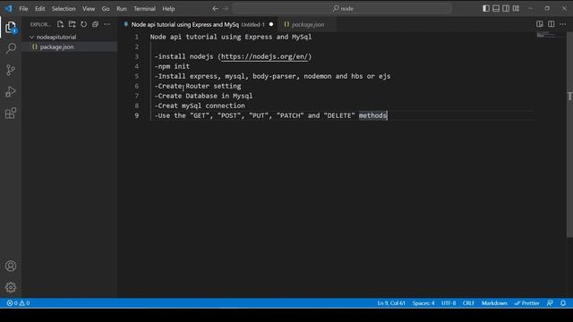 Basic Setup Node, Express and MySQL | Node js & Express API Tutorial for Beginners - 01 смотреть онлайн