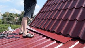 Делаю правильный слив на крыше в доме