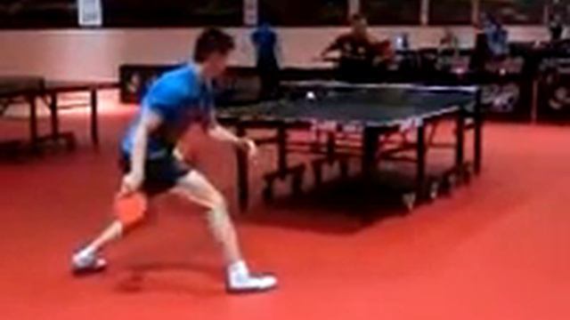 Table tennis Ma long forehand slow motion during training. смотреть онлайн