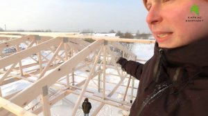 Строим деревянный ангар | монтаж стропильных ферм на мзп