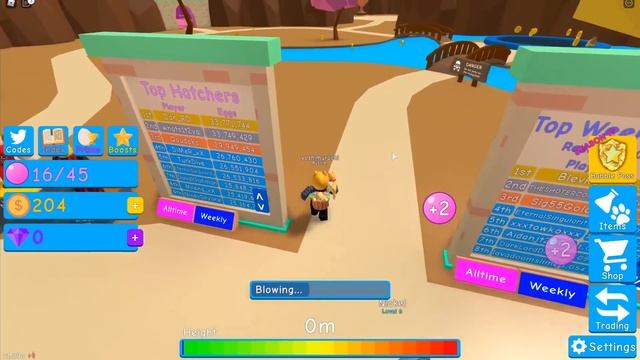 НАДУВАТЕЛЬСТВО В РОБЛОКСЕ! Roblox Bubble Gum Simulator смотреть онлайн