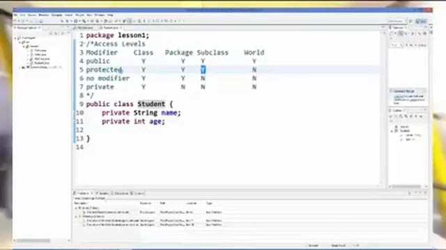 Java Tutorial 23 Public, Private, Protected and this Java Access Modifiers смотреть онлайн