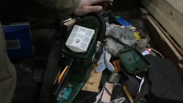 Китайская бензопила-- окончание, заводим смотреть онлайн