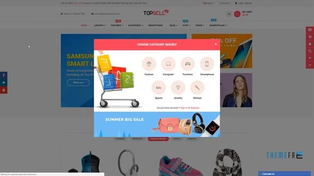 TopSell - Top Multipurpose eCommerce Marketplace OpenCart 3 Theme смотреть онлайн