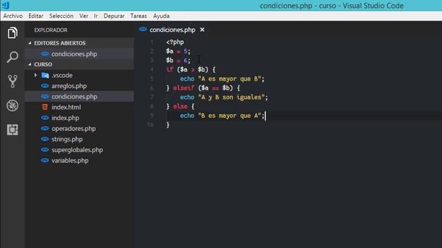 14 .-Condiciones en PHP 7 смотреть онлайн