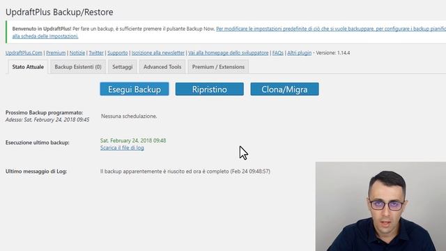 Come creare un backup WordPress con Updraft! смотреть онлайн