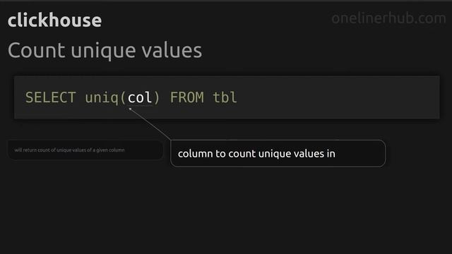 Count unique values #clickhouse смотреть онлайн