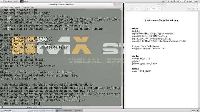 How to Setup Environment Variables in Linux for VFX Pipeline смотреть онлайн