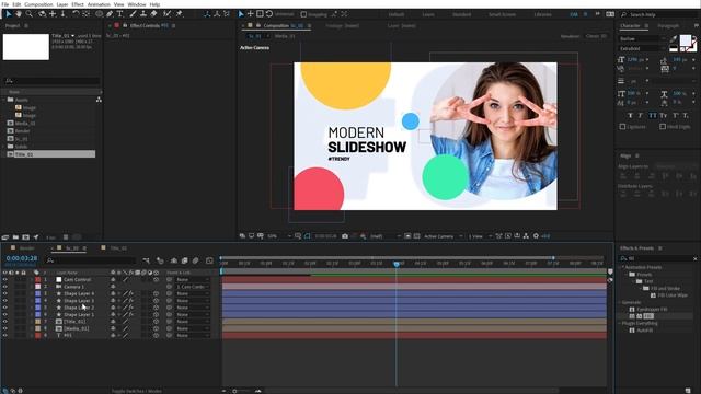 Create Modern Slideshow With 3D Camera Animation in After Effects - After Effects Tutorial смотреть онлайн
