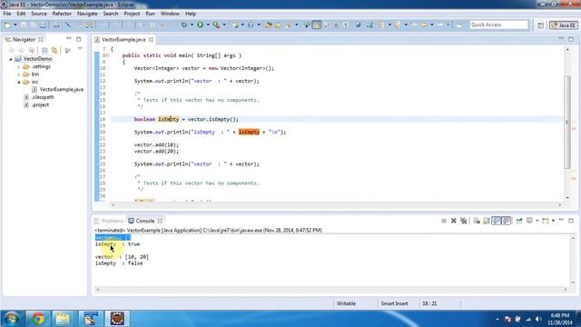 How to check Vector is empty or not? | Java Collection Framework смотреть онлайн