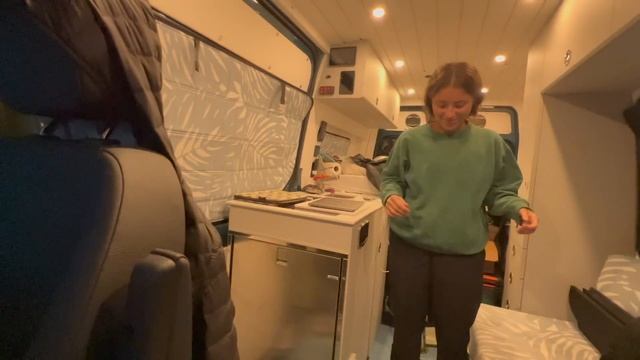 WINTER living in a 4x4 Sprinter Van | Got STUCK off-road alone in the mountains! смотреть онлайн