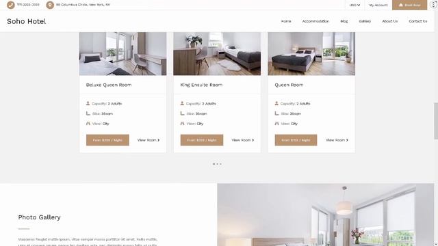 Soho Hotel Booking Website ★ WordPress Themes & Templates ★ смотреть онлайн