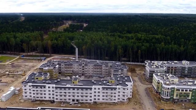 Ход строительства ЖК "Золотые купола" в Сертолово. Август 2017 года смотреть онлайн