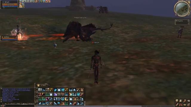 Lineage 2 - Upando com um Mage - arredores de Dark Elf Village lvl 77+ смотреть онлайн
