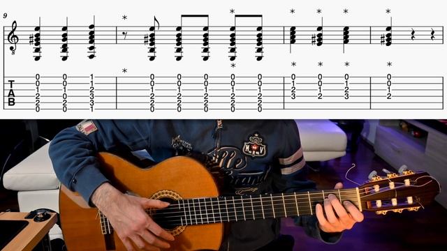 Flamenco Guitar Tutorial - Beginner Soleá Etude (tabs & Score) With Golpe & Rasgueado