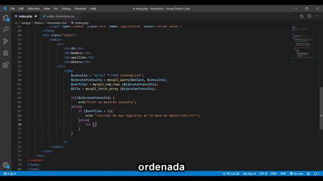 Cómo conectar base de datos con un formulario php (xampp) смотреть онлайн