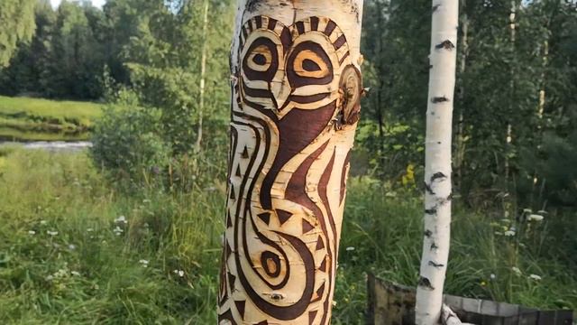 Наскальные рисунки на березе