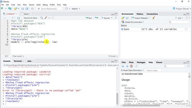 Fixed-effects regression tutorial in R смотреть онлайн