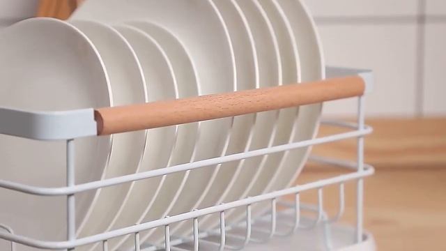 Сушилка для посуды белая настольная металлическая Olive смотреть онлайн