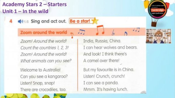 |Academy Stars 2| Unit 1| Zoom around the world - song