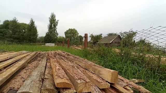 Подготовка к стройке, заготовка закупка материалов, строем сенник, очистка бревен от коры смотреть онлайн