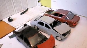 КРАШ-ТЕСТ НЕМЕЦКОЙ ТРОЙКИ!MERCEDES, AUDI, и BMW из ПЛАСТИЛИНА!