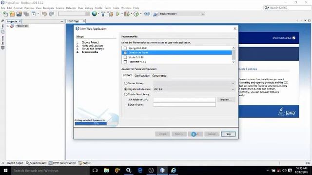 Create JSF project using Netbeans IDE - JSF Tutorial - Part 3 смотреть онлайн