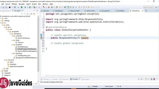 Spring Boot REST API Exception Handling смотреть онлайн