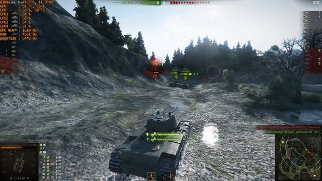 World Of Tanks HD GTX 1060 + I3 4170 Test Fps