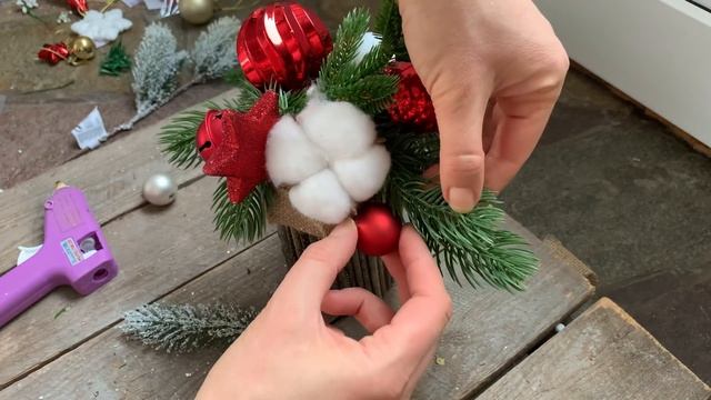 Новогодняя композиция своими руками | идея подарка | Christmas decoration DIY смотреть онлайн