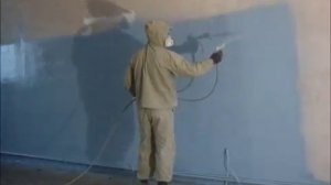 Покраска стен распылителем с насадкой Clean-Shot Graco.