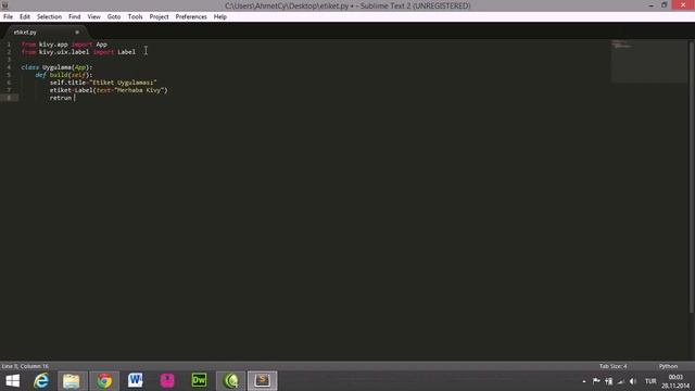 Kivy Mobil Programlama Dersleri- Label(etiket) ekleme смотреть онлайн