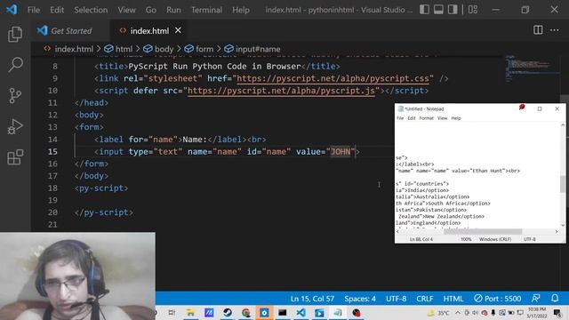 PyScript Digital Clock & DOM Manipulation With HTML5 Forms Crash Course to Run Python in Browser смотреть онлайн