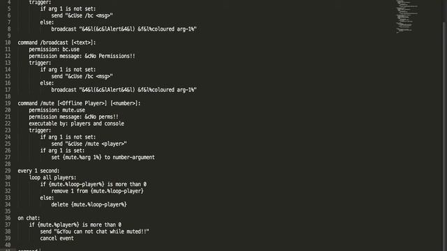 Minecraft Skript Tutorial 3 - Mute/Unmute & Broadcast смотреть онлайн