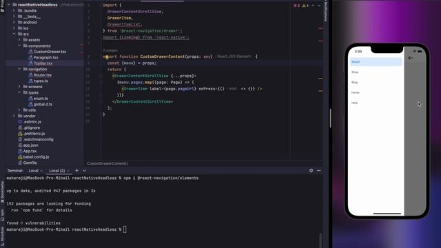 Создание меню мобильного приложения на ReactNative при помощи OneEntry Headless CMS #2