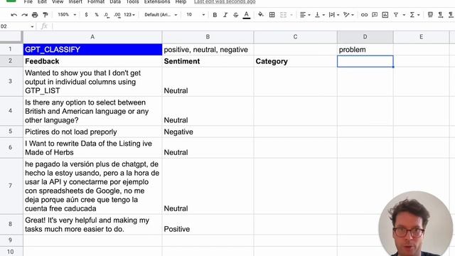 Classify data in Google Sheets with ChatGPT смотреть онлайн