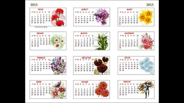 Турецкий словарик №2 Дни недели,Сезоны, Месяцы смотреть онлайн