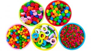 Волшебные корзинки с игрушками Робокар Поли Маша и Медведь Три Кота  - Учим Цвета