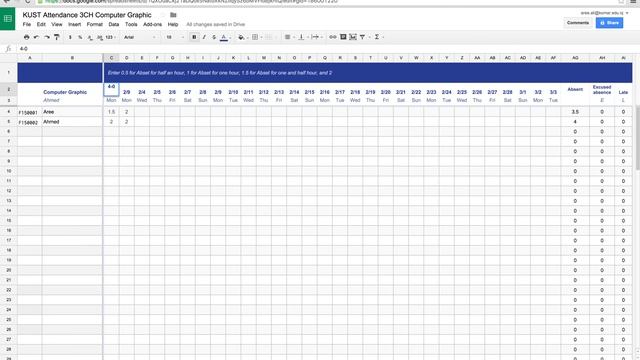 Online Attendance Sheet By Using Google Spreadsheet смотреть онлайн