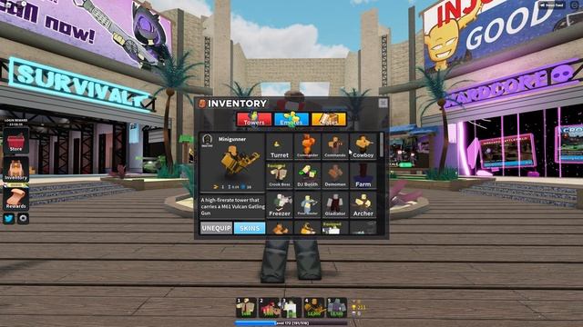 IN-GAME CODE for the BEACH GLADIATOR SKIN in TOWER DEFENSE SIMULATOR | Roblox смотреть онлайн