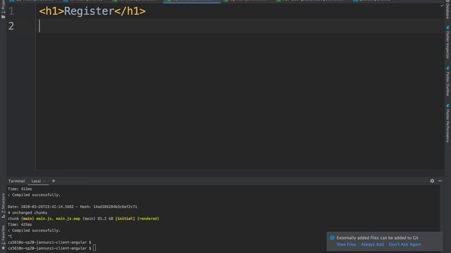 Implementing Angular JS User Registration HTML form cs5610o sp20 12306 смотреть онлайн