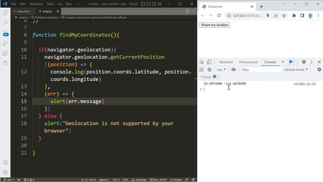How to Get a User's Current Location from the Browser with the Geolocation API - JavaScript смотреть онлайн